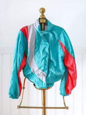 1980s-1990s Lavon Colourblock Windbreaker